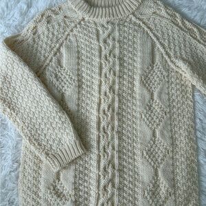 Maison Martin Margiela Beige Cable Knit Crewneck Sweater